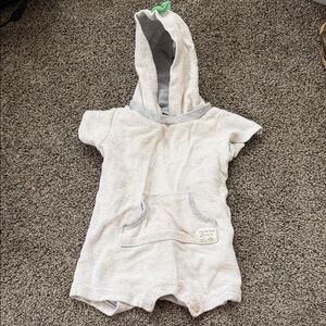 Carter's Gray Hooded Bodysuit